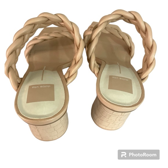 Dolce Vita Paily Braided Strap Shoe Heel Pumps Cream Stella Blush Pink Size 9.5 - Picture 10 of 12